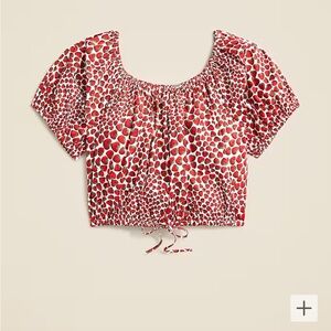 NWT J crew strawberry blouse